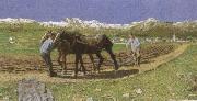 Ploughing Giovanni Segantini